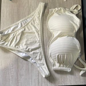 Shade and Shore white ribbed bikini, worn once
